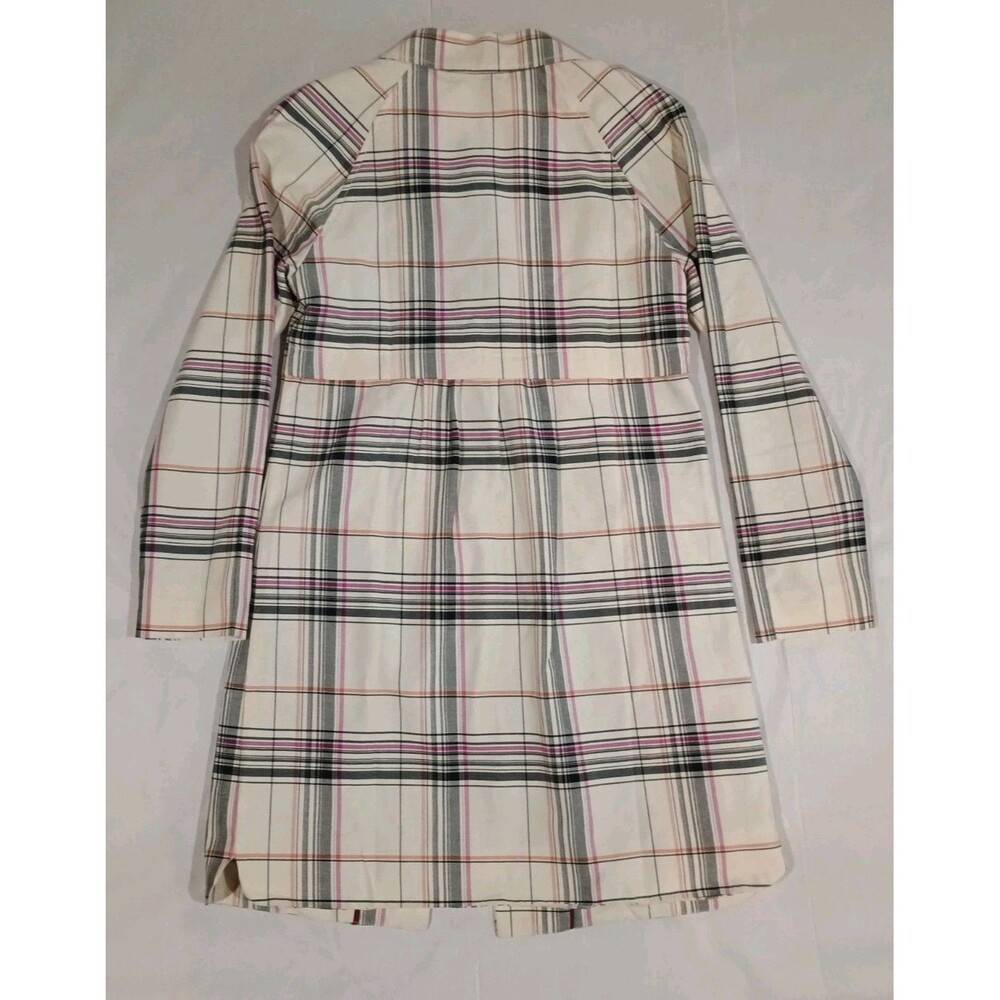 Merona Womens S/P Black Cream Trench Coat Jacket Pleated W/ Pockets, Lined, NWT - Picture 7 of 7